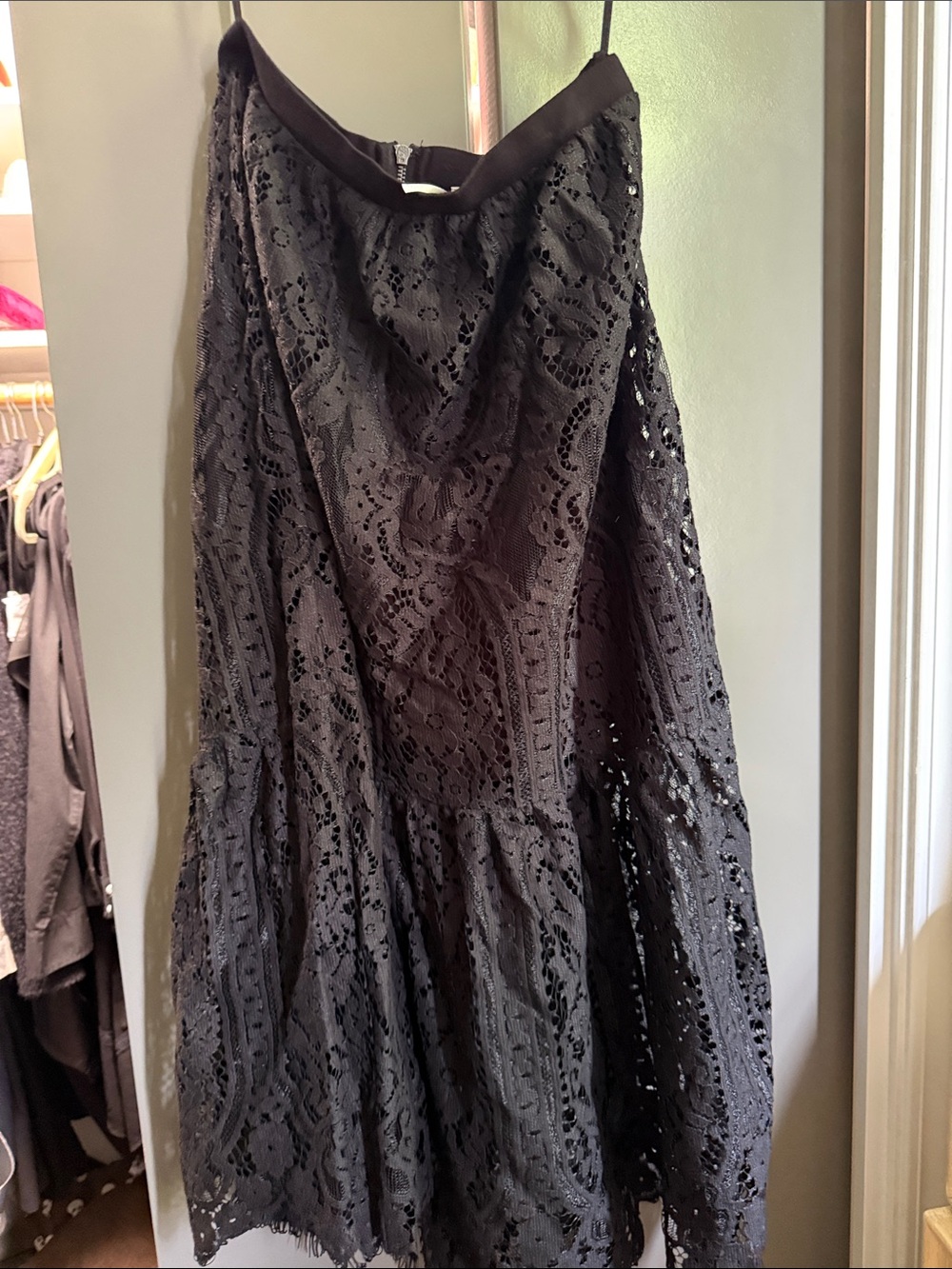 Free People black lace skirt